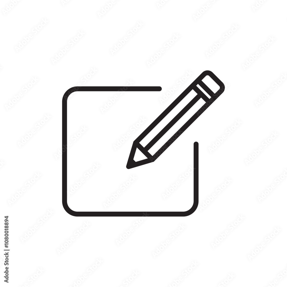 Edit button icon outline set sign Edit button icon outline set sign