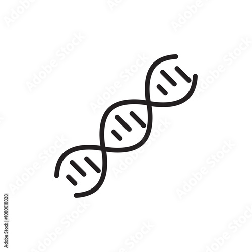 DNA icon outline set sign