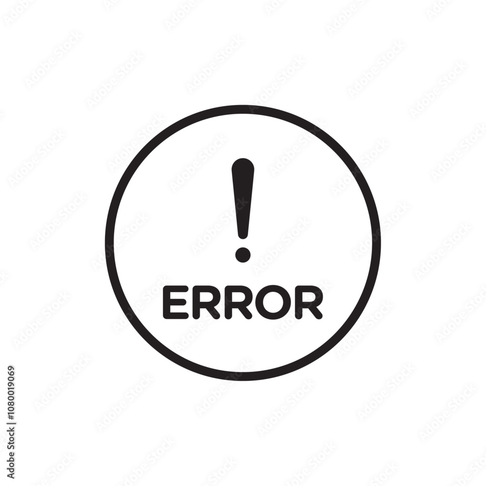 Error icon outline set sign Error icon outline set sign