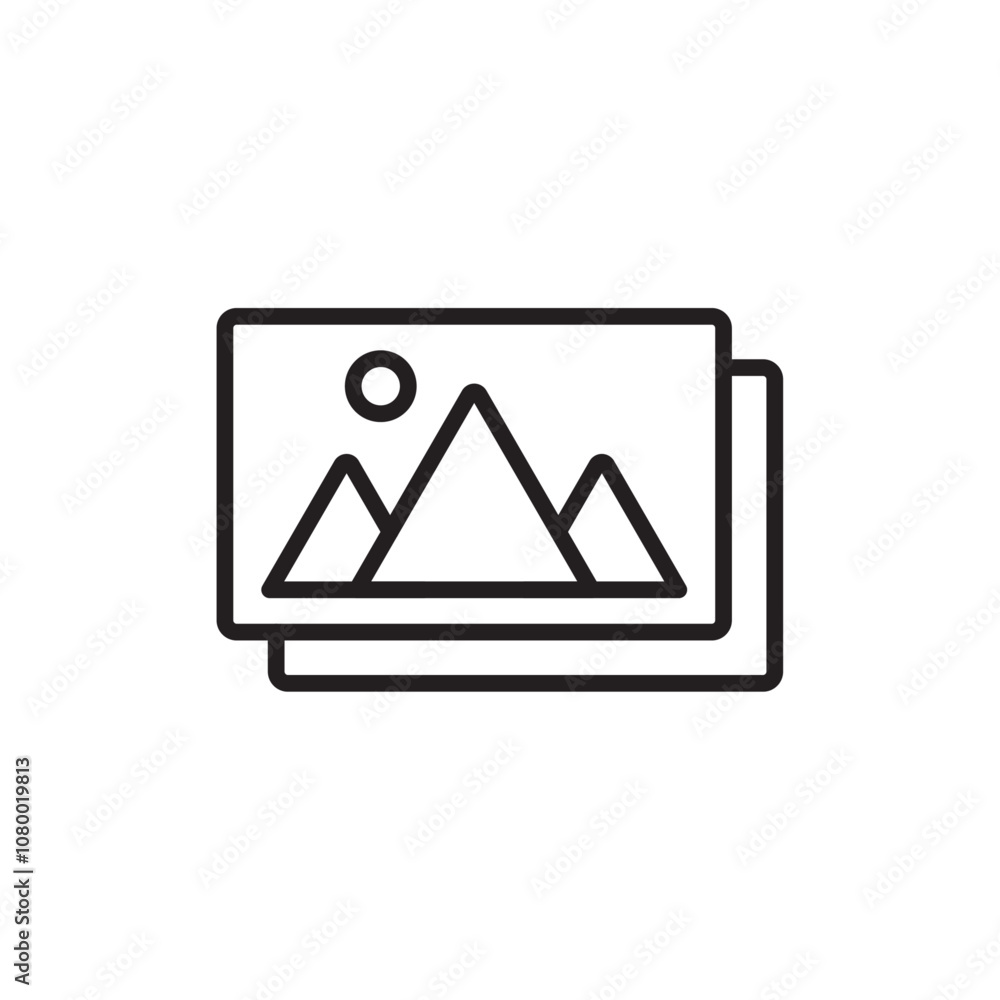 Gallery icon outline set sign Gallery icon outline set sign
