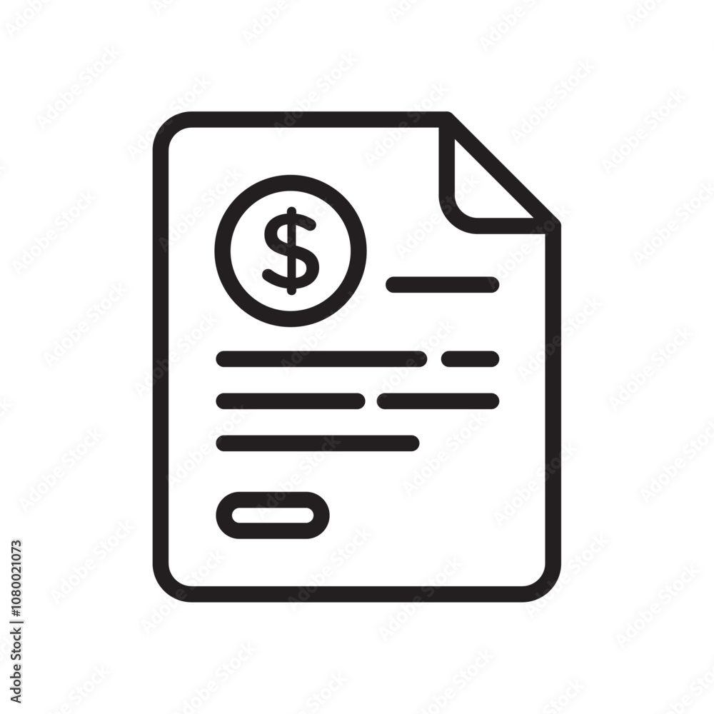 Invoice icon outline set sign Invoice icon outline set sign