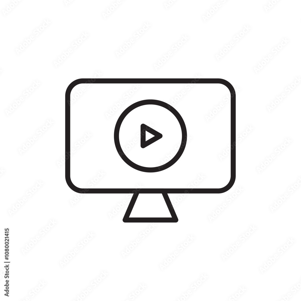 Live streaming icon outline set sign Live streaming icon outline set sign