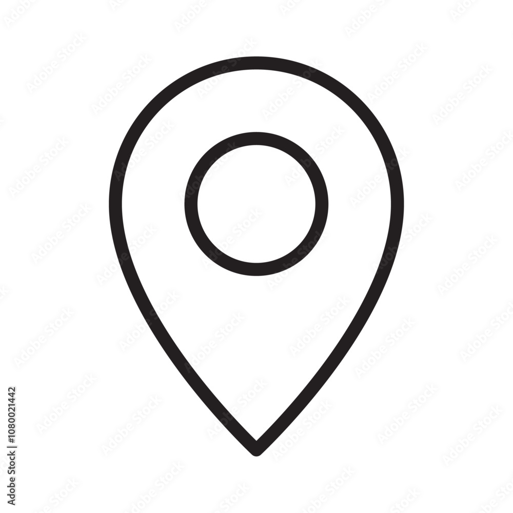 Location pin icon outline set sign Location pin icon outline set sign