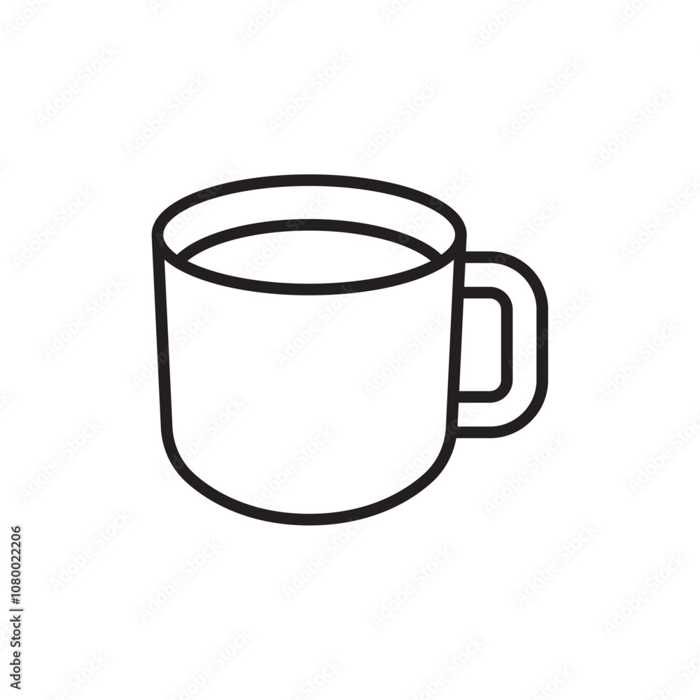 Mug icon outline set sign Mug icon outline set sign