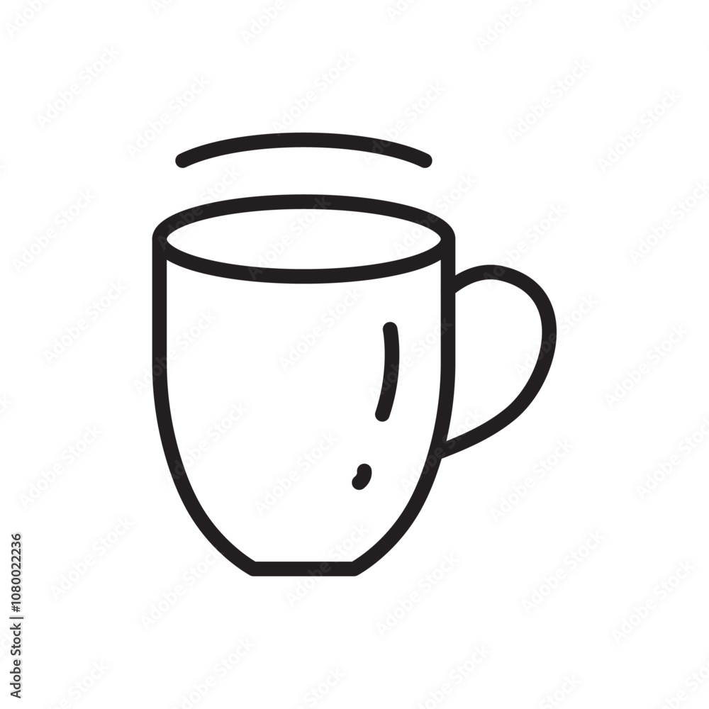 Mug icon outline set sign Mug icon outline set sign