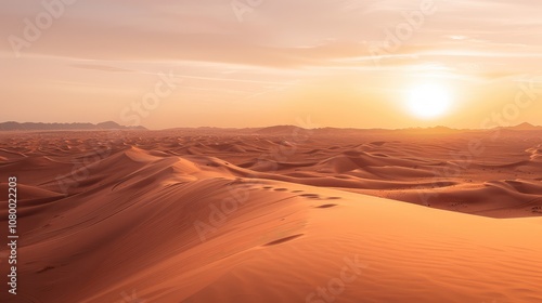 Majestic Desert Dunes at Sunset