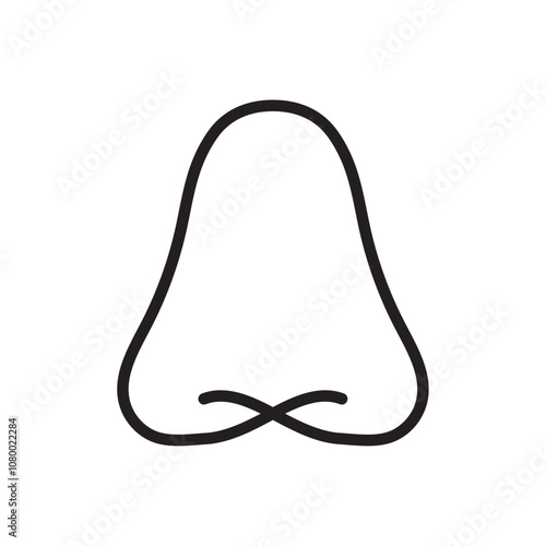 Nose icon outline set sign