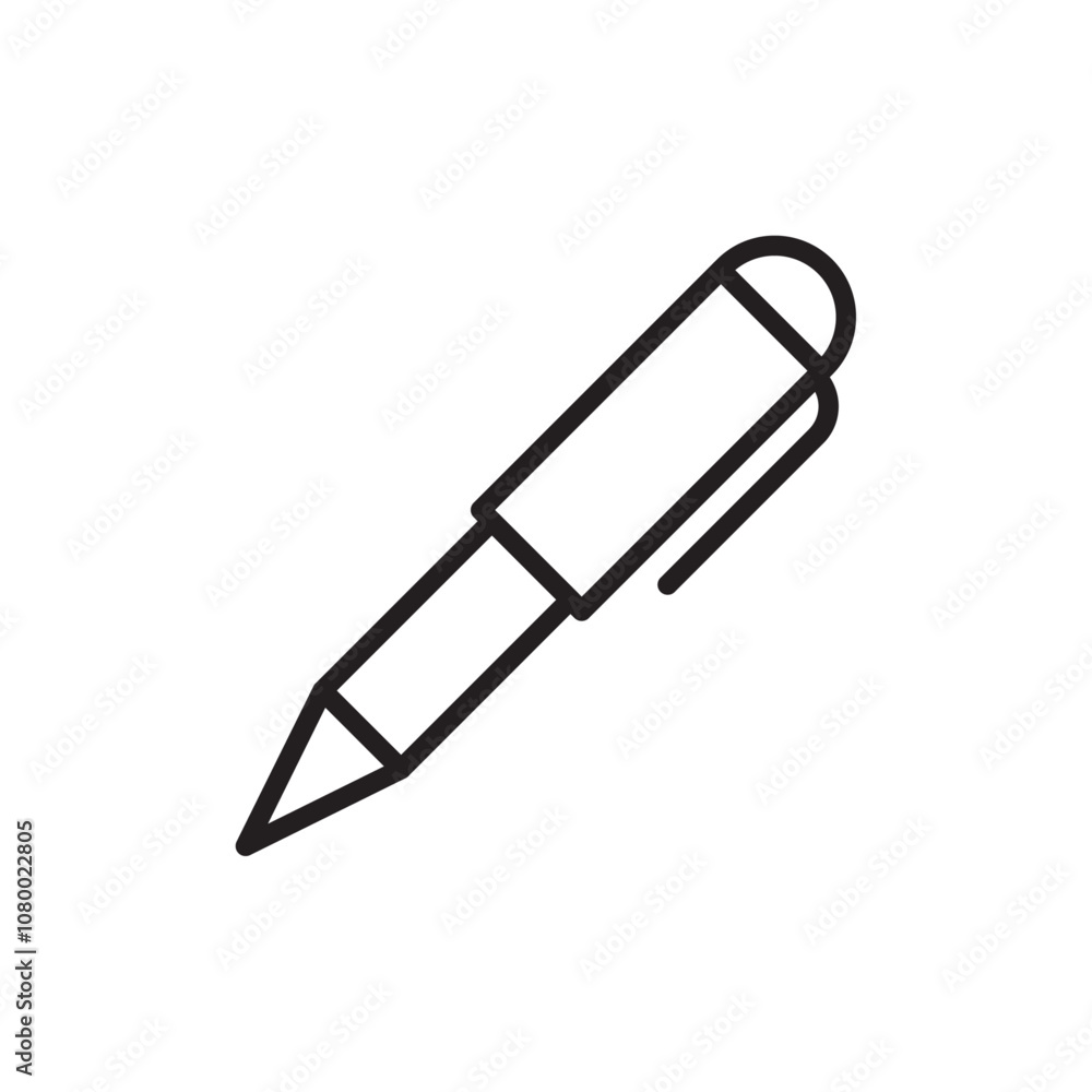 Pen icon outline set sign Pen icon outline set sign