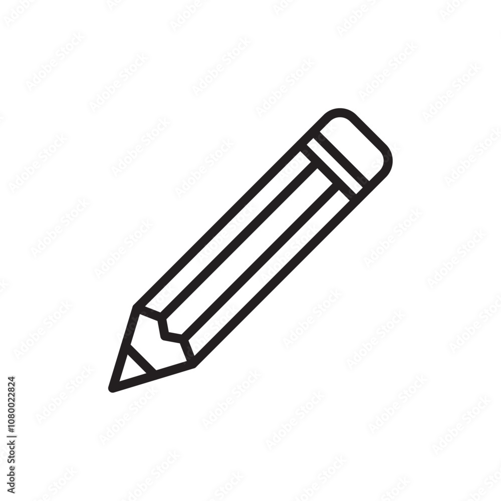 Pencil icon outline set sign Pencil icon outline set sign