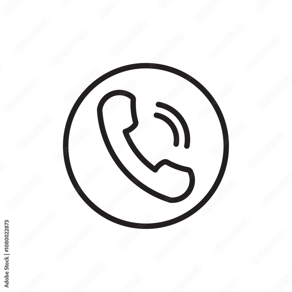 Phone call icon outline set sign Phone call icon outline set sign