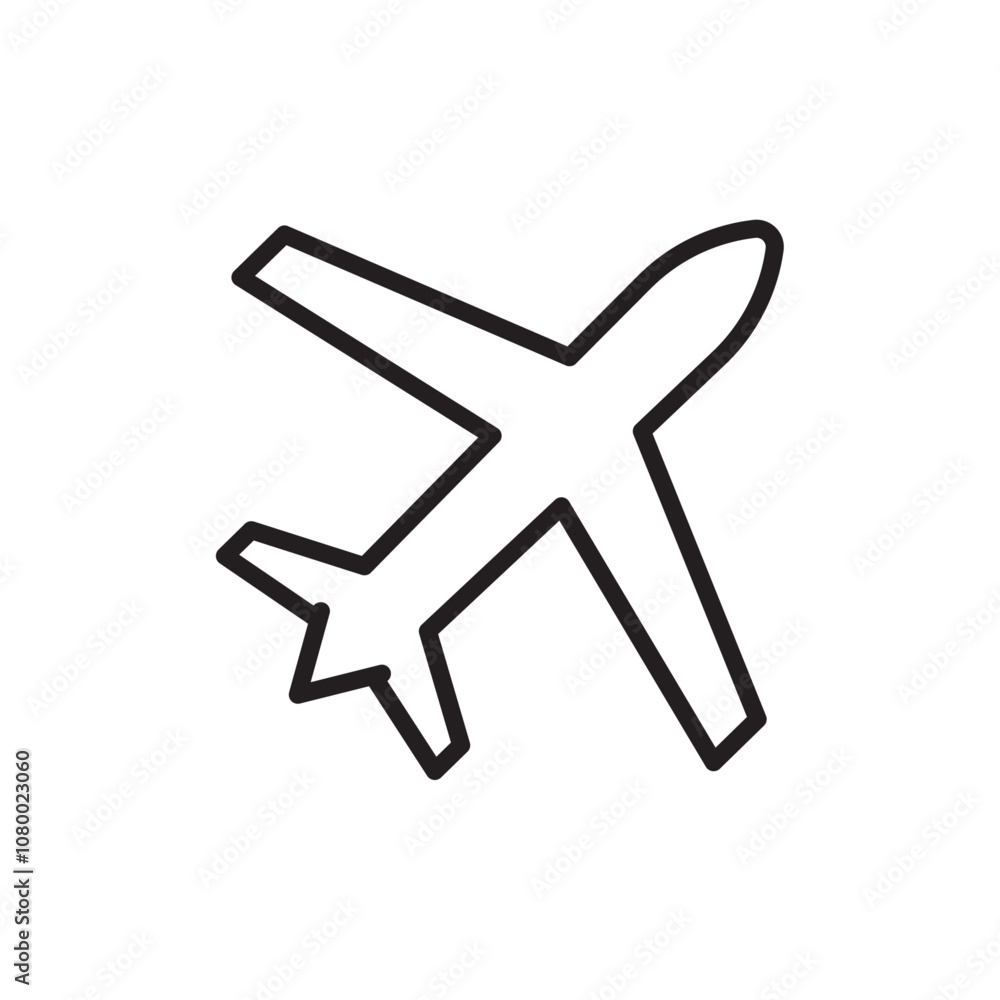 Plane icon outline set sign Plane icon outline set sign