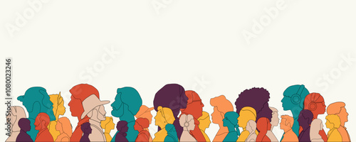 People stand side by side together. 