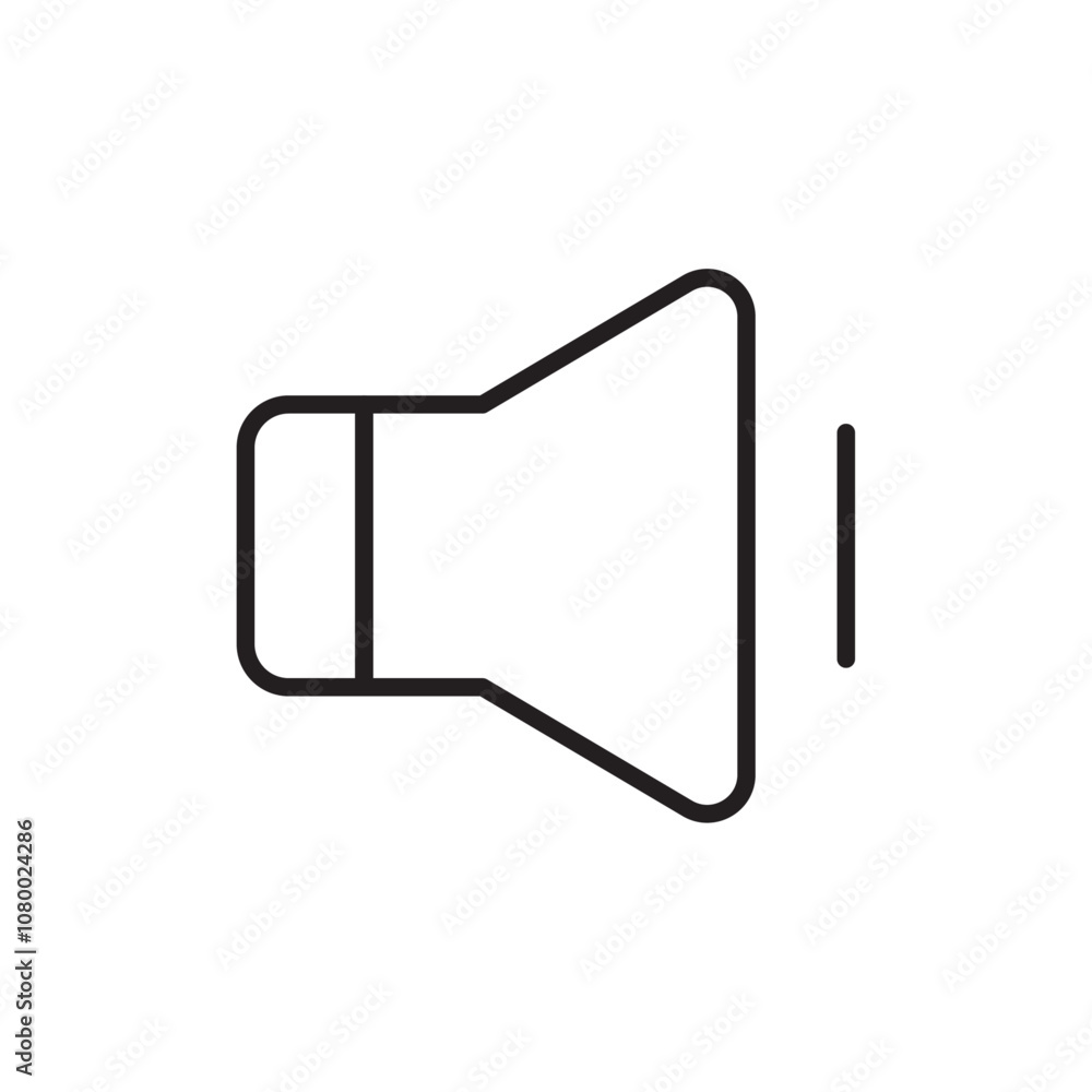 Speaker icon outline set sign Speaker icon outline set sign