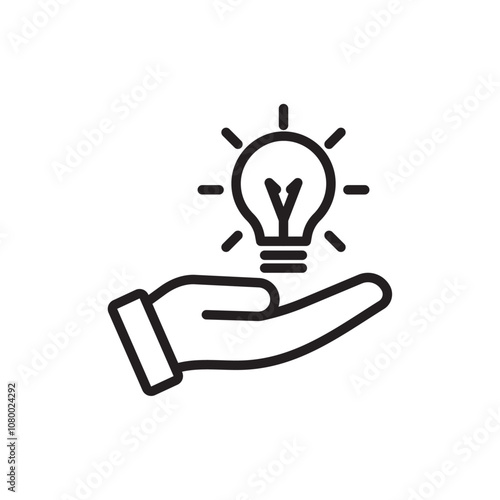 Solution icon outline set sign