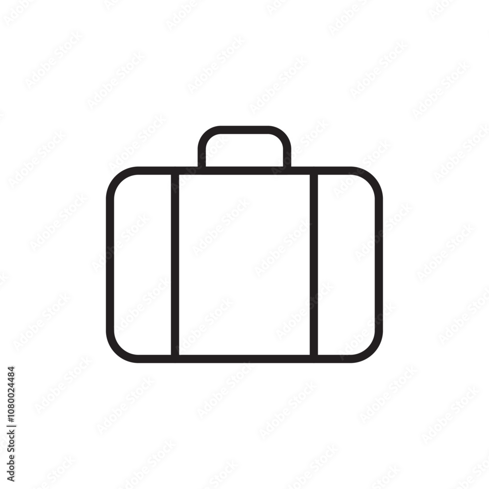 Suitcase icon outline set sign Suitcase icon outline set sign