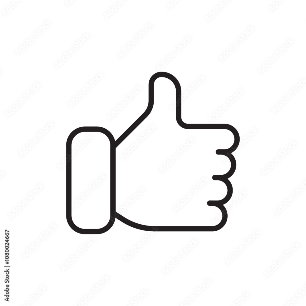 Thumb icon outline set sign Thumb icon outline set sign