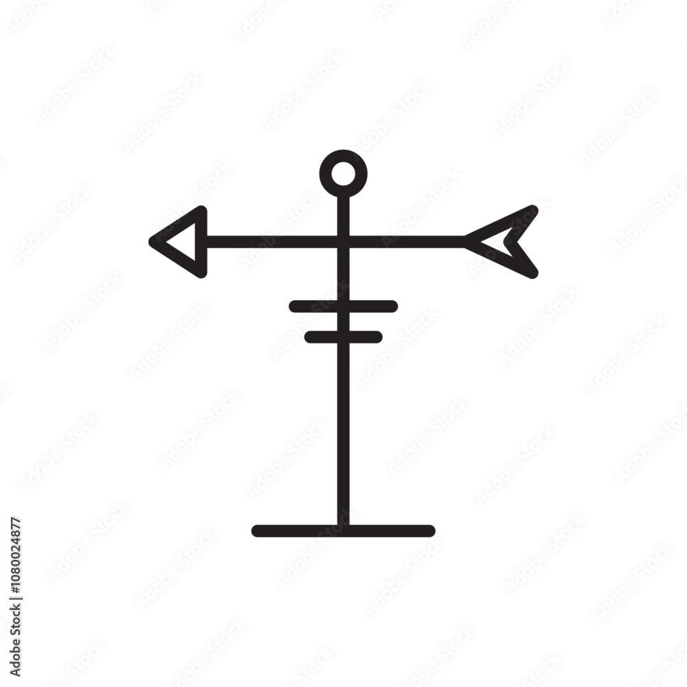 Veleta icon outline set sign Veleta icon outline set sign