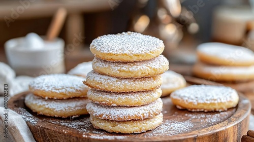 Mexican galletas de polvo, powder cookies photo