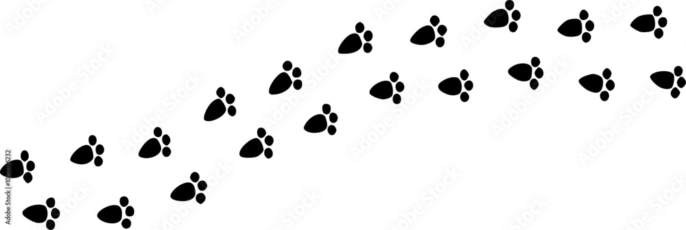 Bunny paw print trail. Rabbit, bunny foot print trace. background vector illustration Bunny paw print trail. Rabbit, bunny foot print trace. background vector illustration