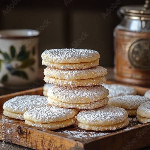 Mexican galletas de polvo, powder cookies photo