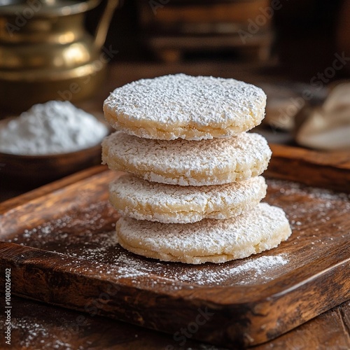 Mexican galletas de polvo, powder cookies photo