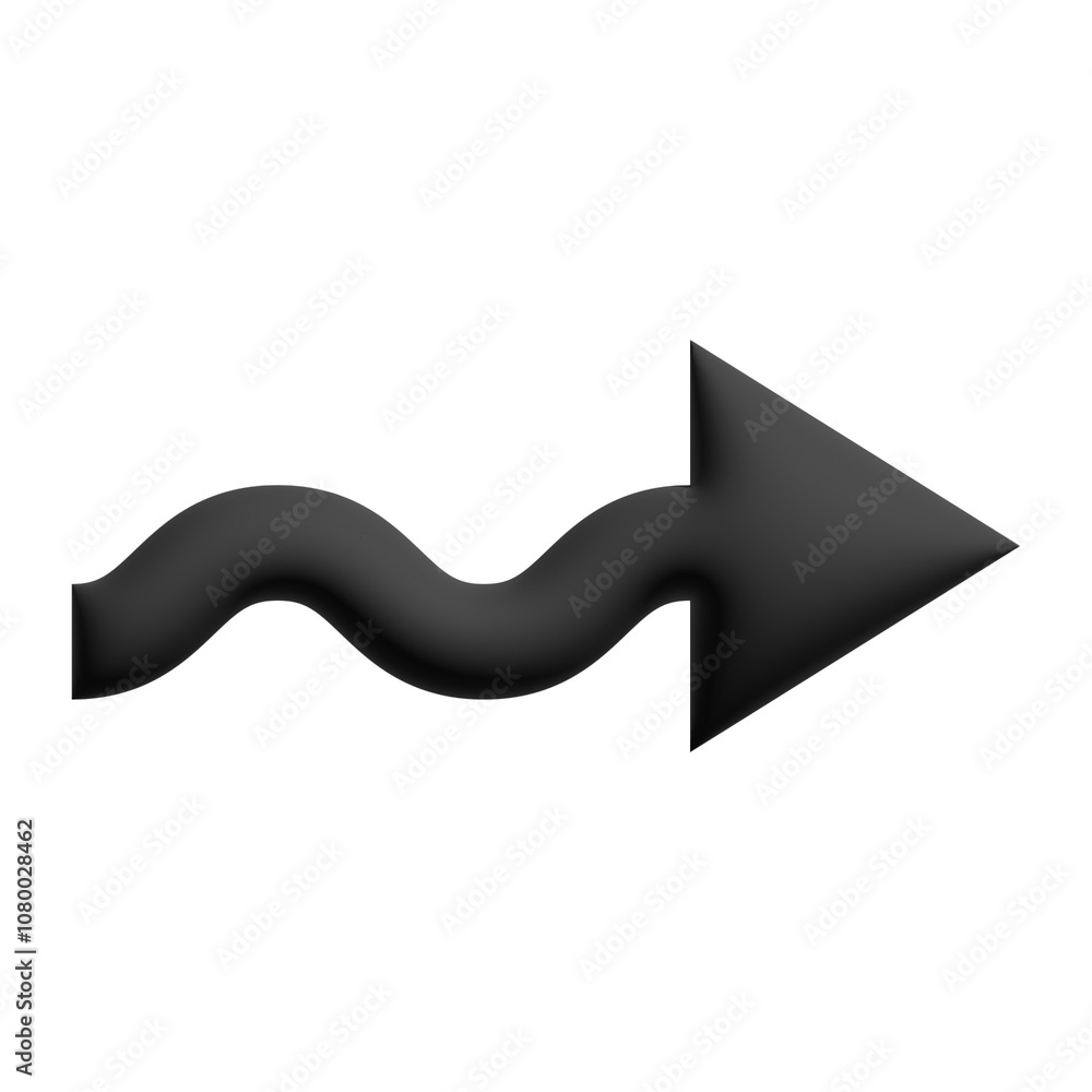 Inflate 3D illustration of variation arrow or direction icon Inflate 3D illustration of variation arrow or direction icon
