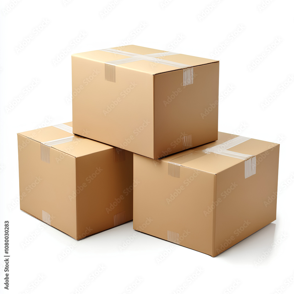 cardboard boxes on white background cardboard boxes on white background