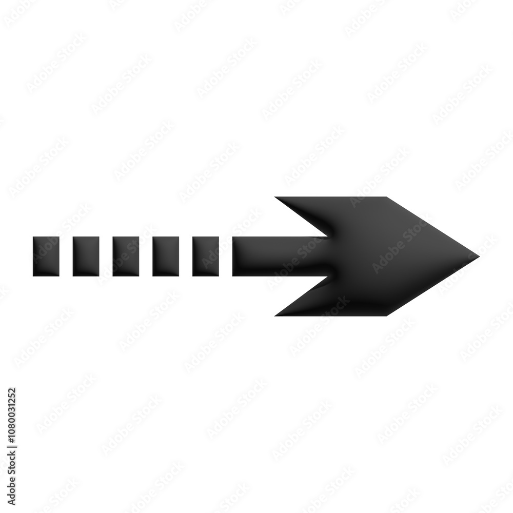 Inflate 3D illustration of variation arrow or direction icon Inflate 3D illustration of variation arrow or direction icon