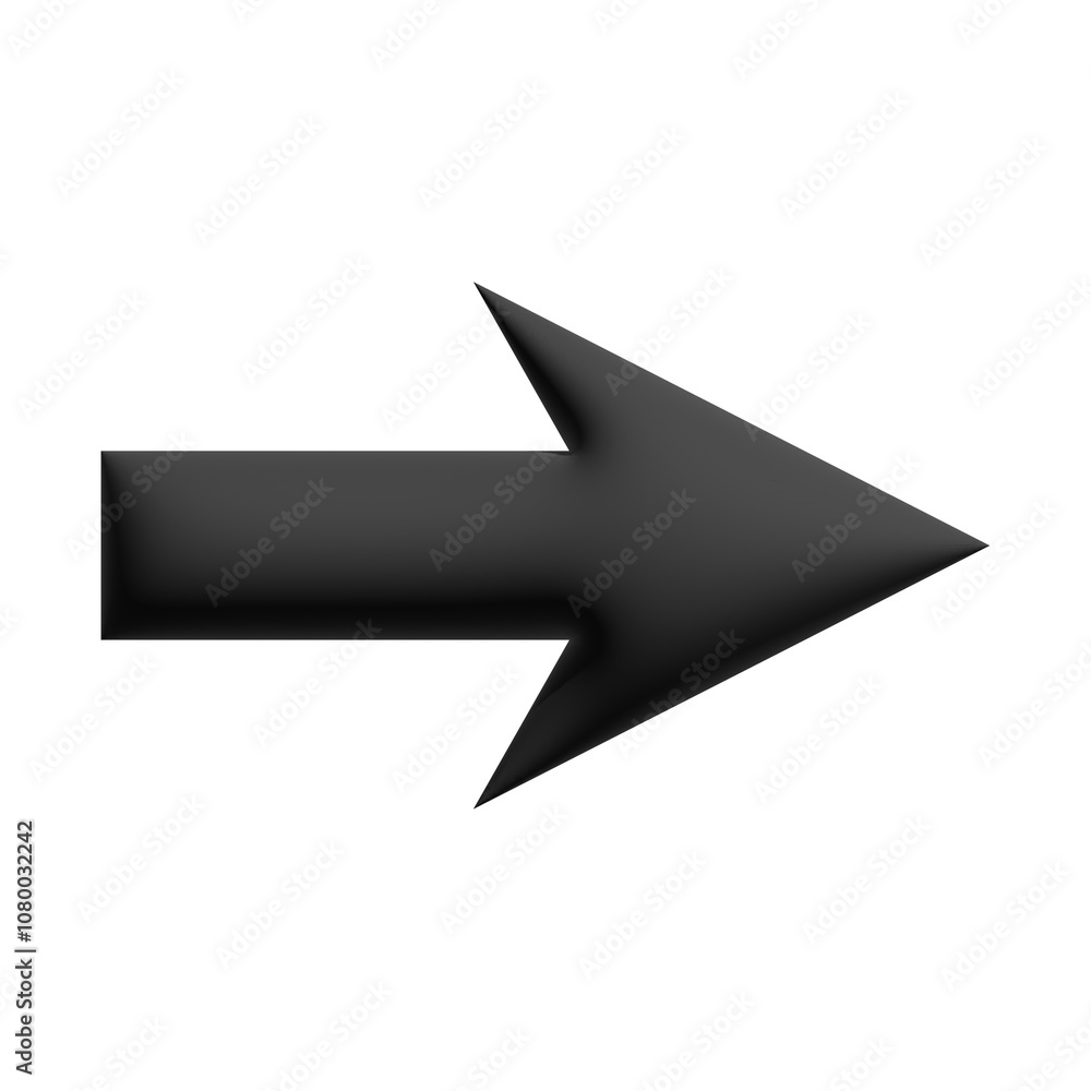 Inflate 3D illustration of variation arrow or direction icon Inflate 3D illustration of variation arrow or direction icon