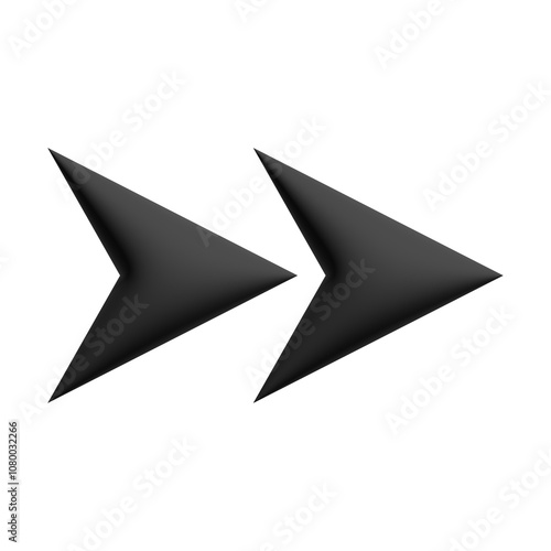 Inflate 3D illustration of variation arrow or direction icon