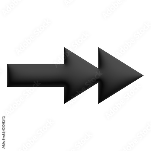 Inflate 3D illustration of variation arrow or direction icon