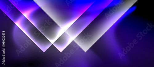 Dark neon colors with glass square shapes