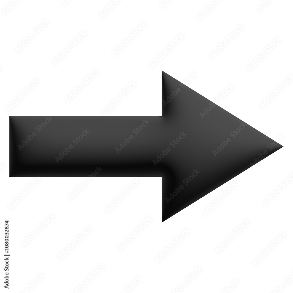 Inflate 3D illustration of variation arrow or direction icon Inflate 3D illustration of variation arrow or direction icon