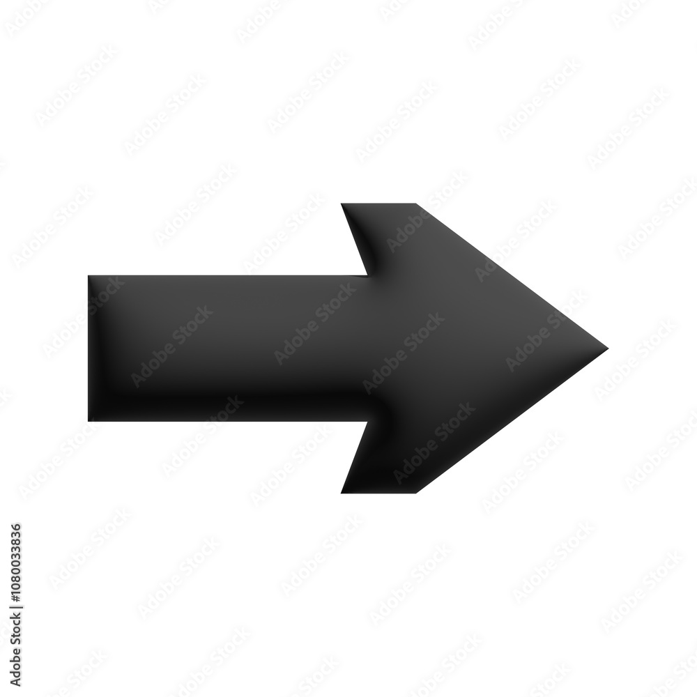 Inflate 3D illustration of variation arrow or direction icon Inflate 3D illustration of variation arrow or direction icon