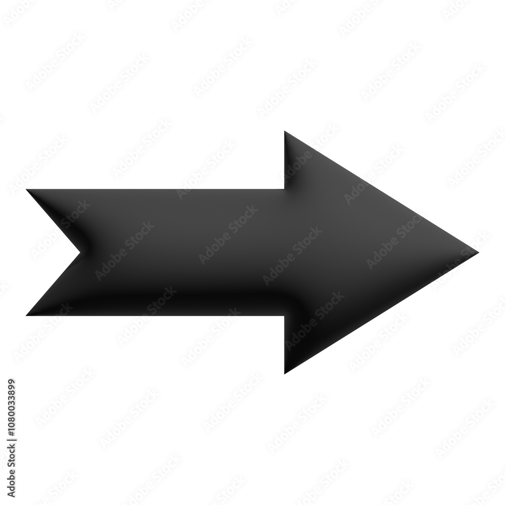 Inflate 3D illustration of variation arrow or direction icon Inflate 3D illustration of variation arrow or direction icon