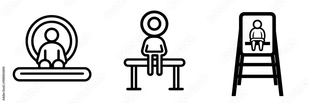 Icon of a man protesting with a banner stop signal Icon of a man protesting with a banner stop signal
