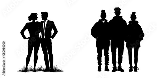 An avatar of a protester with a silhouette icon in a modern design