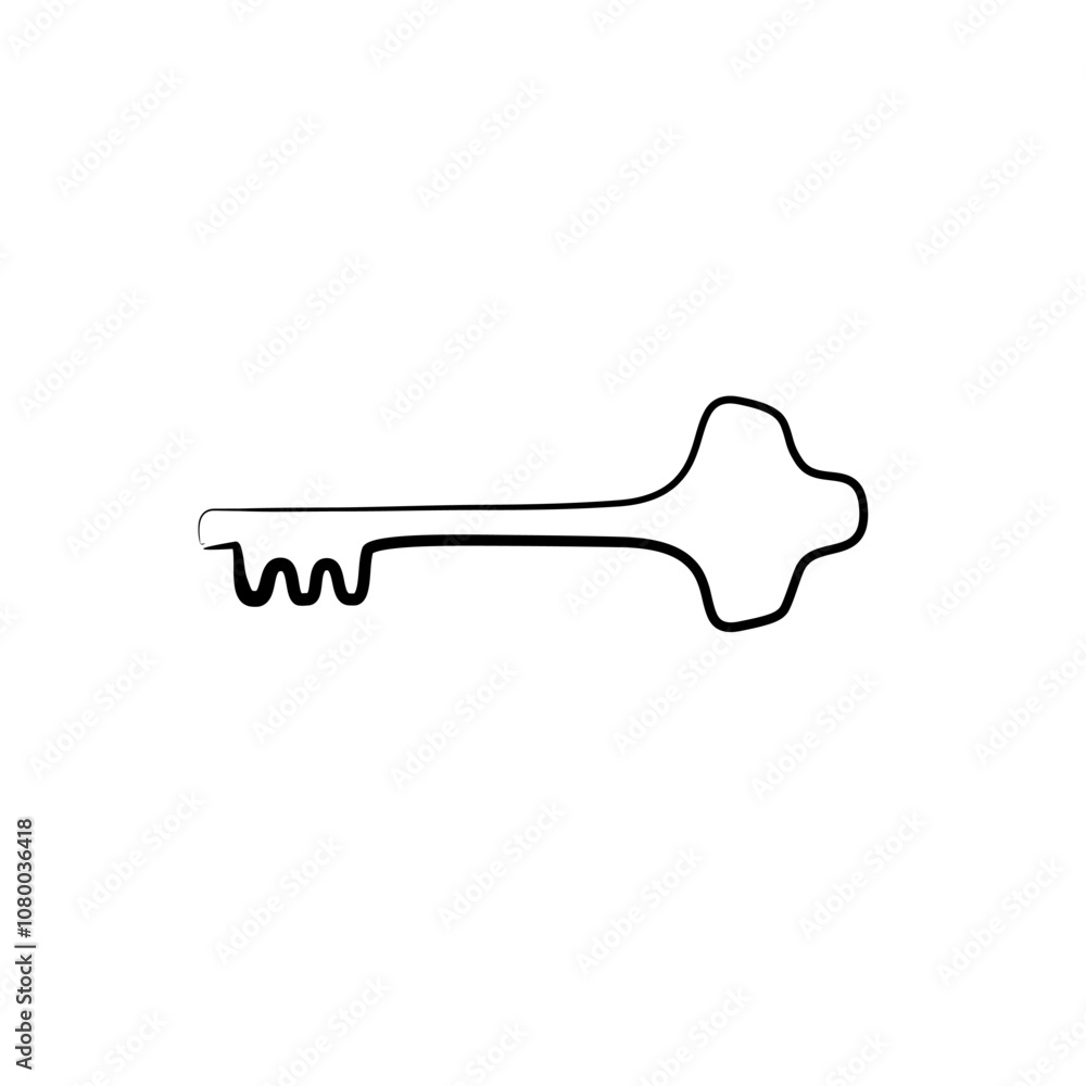 one continuous drawing of key sign one continuous drawing of key sign