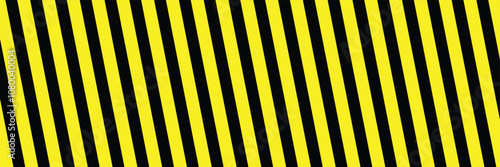 Isolated crossed police warning tape with yellow and black stripes. Stretched caution ribbon.