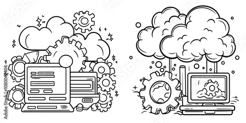 This image icon represents cloud-based technology.