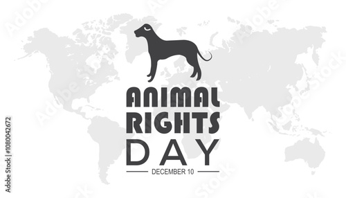 Vector illustration on the theme of international animal rights day observed each year during December. observed each year during December banner, Holiday,