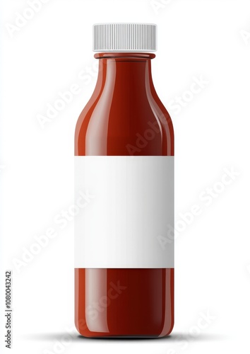 Decorative sticker for a bottle of salsa sauce, with a transparent Mexican recipe background