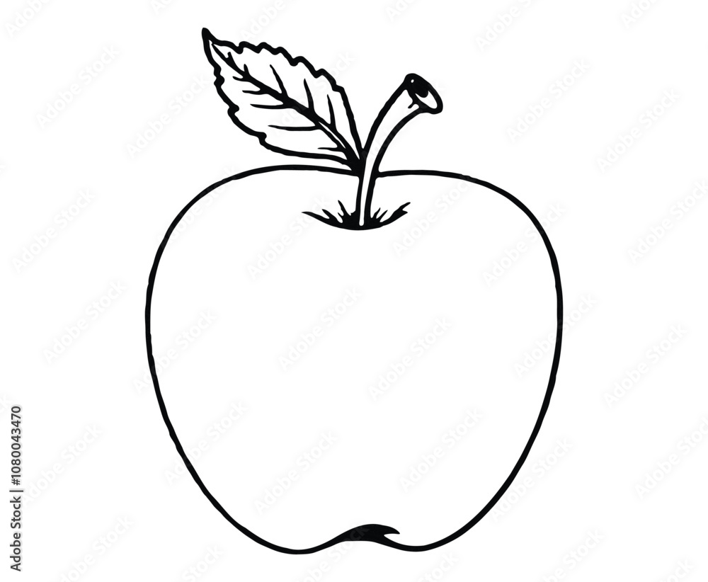 Apple fruit coloring pages line art Apple fruit coloring pages line art
