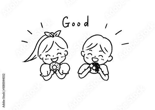 ドーナツ大好きな子どもたち