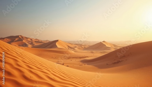 Fototapeta Naklejka Na Ścianę i Meble -   Exploring the vast beauty of the desert