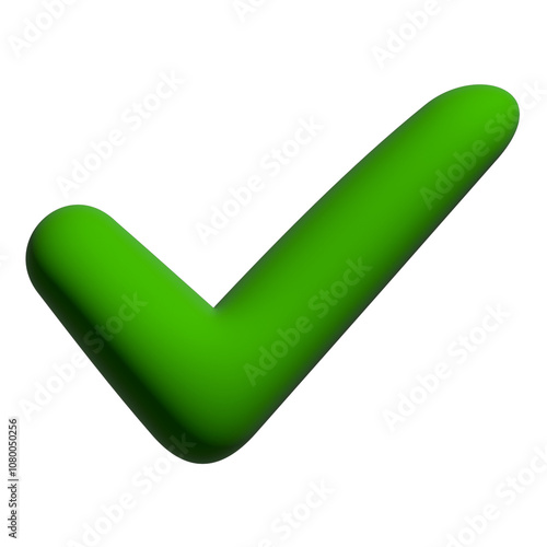 Inflate 3D illustration of variation green Check mark icon