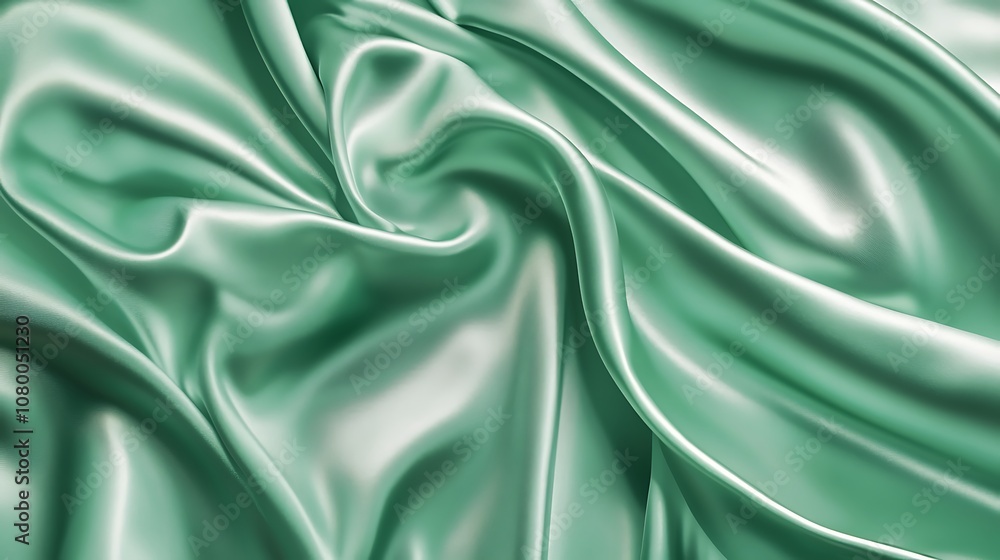 Fototapeta premium Background of pastel green with a polished satin finish
