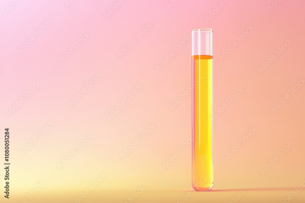 A glass tube filled with a colorful liquid A glass tube filled with a colorful liquid