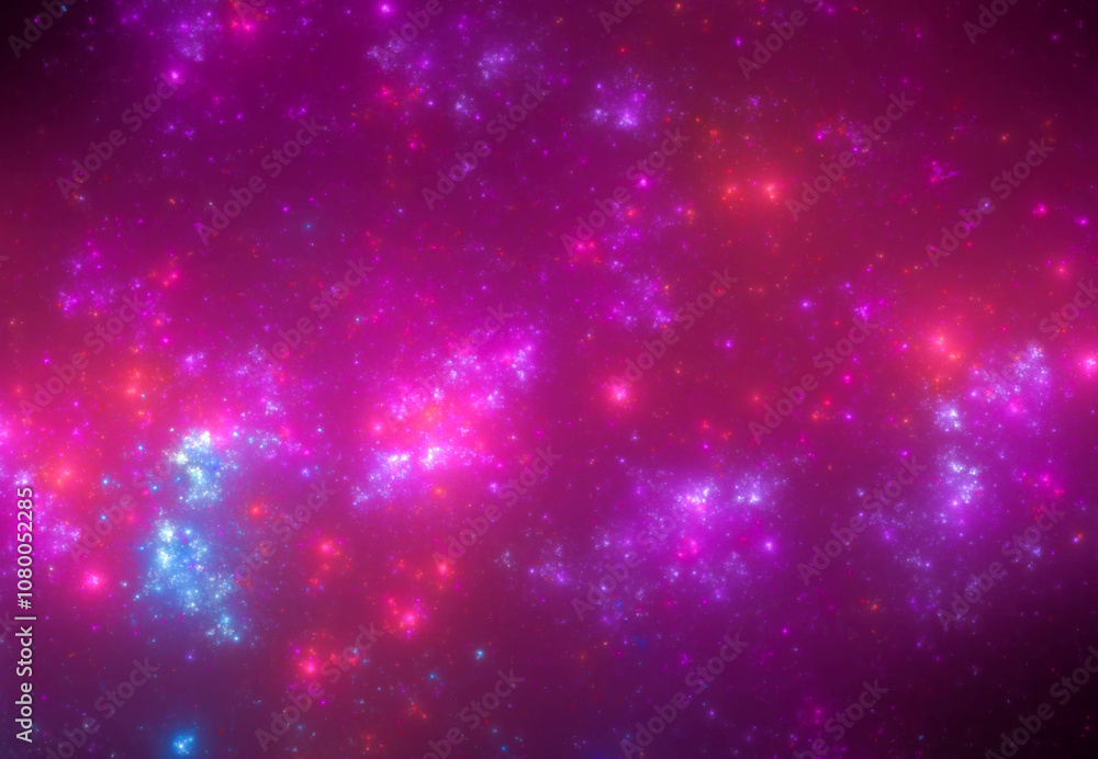 Obraz premium Fantastic abstract background from stars and galactic in space. Fractal art.