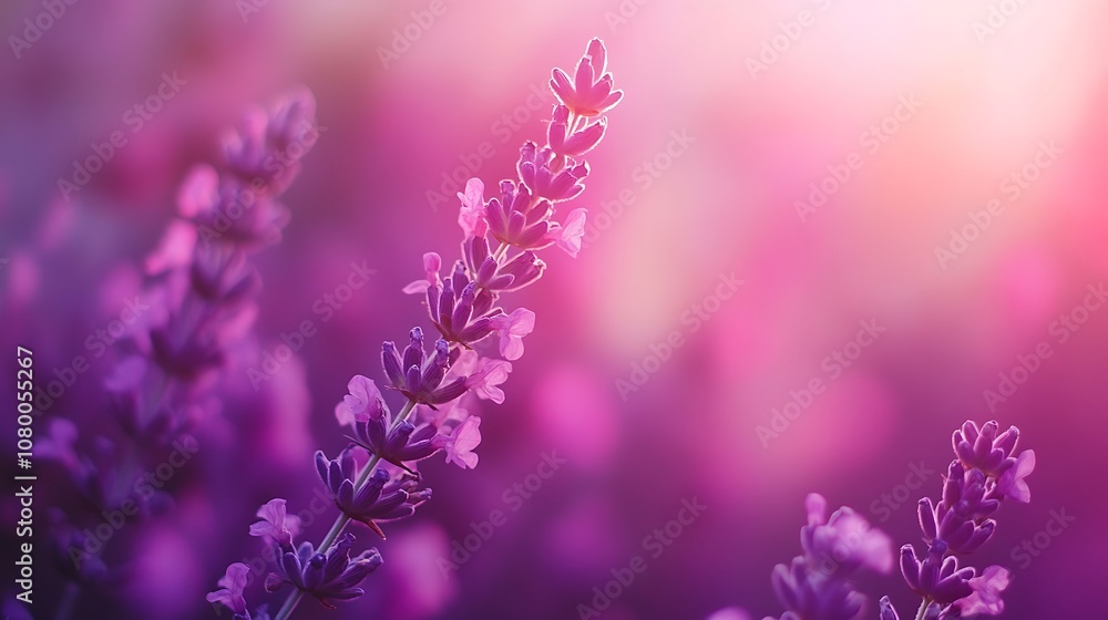 Fototapeta premium Cool lavender and pink gradient for calming background art